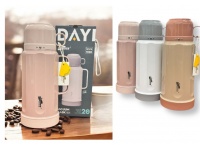 Termos ze szklanym wkładem i kubkiem 1L mix kolor