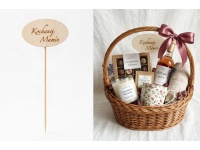 Topper, pik Kochanej Mamie OWAL 8,5x5 cm pik 20 cm