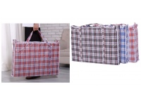 Torba gospodarcza, zakupowa tkanina wzór KRATA 60x60x15 cm