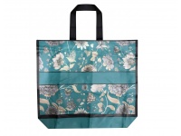 Torba na zakupy tworzywo KWIATY 45x35x10 cm MIX KOLOR