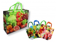 Torba na zakupy TWORZYWO mix wzorów 44x42x15 cm - 1 szt