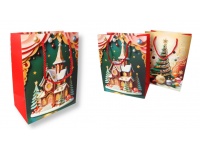 Torba prezentowa B 3D HOLO sztywna ŚWIĄTECZNY WZÓR 41x31x12 cm MIX WZORÓW
