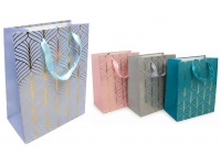 Torba prezentowa, papierowa ART DECO 3D 32x28x10 cm MIX KOLOR