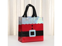 Torba prezentowa tworzywo świąteczna strój Mikołaja 23x22x11 cm