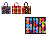 Torba zakupowa na suwak 40x30x14 cm - mix