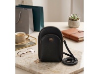 Torebka przez ramię ekoskóra ZAOKRĄGLONA 20x14x6 cm CZARNA