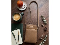 Torebka przez ramię ekoskóra PROSTOKĄTNA 18x11x5 cm BRĄZOWA