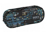 Piórnik 23x9x5 cm BACKUP 6 MODEL A46 czarny z wzorem