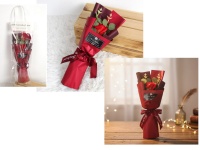 Upominek RÓŻA w czerwonym rożku 30 cm