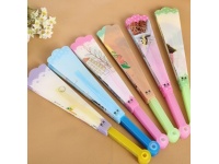 Wachlarz kolorowy plastik z wzorem 23 cm MIX KOLOR