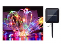 Wąż świecący, świetlny dekoracyjny 12m 100 LED (8 funkcji) SOLARNY czujnik zmierzchu - MULTIKOLOR