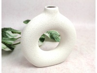 Wazon ceramiczny NORDYCKI 18,5x18x5 cm BIAŁY