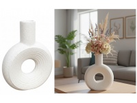 Wazon ceramiczny NORDYCKI 19x15x4 cm BIAŁY