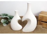 Wazon ceramiczny NORDYCKI SERCE kpl 2 szt BIAŁY