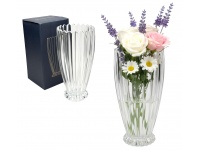 Wazon szklany 22x10 cm KARBOWANY szarpany brzeg