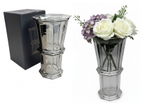 Wazon szklany 23,5x13 cm w kolorze GRAFITOWYM