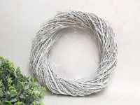 Wianek wiklinowy 30 cm BIAŁY
