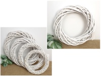 Wianek wiklinowy, rattanowy 35x8 cm BIAŁY (RHY25012)