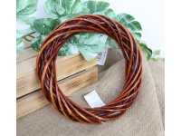Wianek wiklinowy rattanowy BRĄZOWY 25 cm