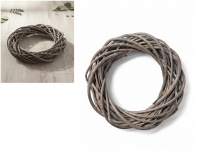 Wianek wiklinowy rattanowy SZARY 15 cm