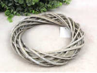 Wianek wiklinowy, rattanowy SZARY 25 cm