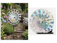 Wiatrak ogrodowy, dekoracyjny HOLOGRAFICZNY podwójny 77x39x11,5 cm