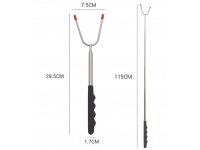 Widelec do kiełbaski, ognisko TELESKOPOWY 29,5-115 cm