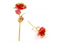 WIECZNA RÓŻA plastikowa 22x9 cm CZERWONA holo