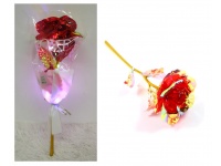 WIECZNA RÓŻA plastikowa świecąca w folii 48x15 cm CZERWONA