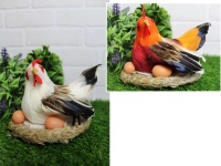 WIELKANOC kura DUŻA gniazdo z jajkami Z DŹWIĘKIEM na baterie