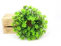 Wieniec wianek dekoracyjny zielone listki i kwiatki 25 cm