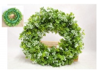 Wieniec, wianek KONICZYNA 42 cm zielono-biały