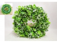 Wieniec, wianek KONICZYNA 45 cm ZIELONO-BIAŁY