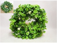 Wieniec, wianek KONICZYNA brokat, PERESKIA 45 cm zielony