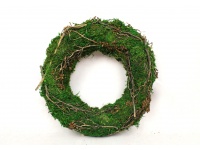Wieniec, wianek mech, gałązki 25x6 cm