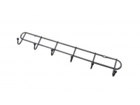 Wieszak metalowy 6-haczyków 35 cm CZARNY