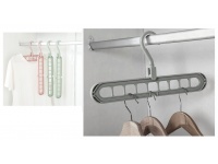 Wieszak wielofunkcyjny z 9 otworami składany, obrotowy SZARY 33x5 cm