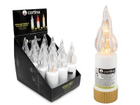 Wkład LED FIAMA żywy płomień z bateriami w displayu CIEPŁY BIAŁY - 90 dni - 1 szt