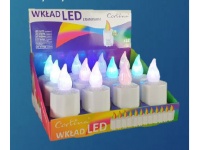 Wkład LED MELIUS wodoodporny z bateriami w displayu mleczny, pastelowy mix RGB - 90 dni - 1 szt