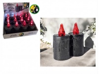 Wkład SOLARNY LED 11,5x5,5 cm GRAFITOWY - czerwony - 1 szt