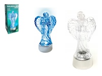 Wkład, znicz diodowy elektryczny, transparentna figurka 17,5x9 cm ANIOŁ NIEBIESKI - 1 szt