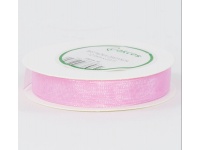 Wstążka organza RÓŻOWA 12mm x 22,75 m - 1 szt