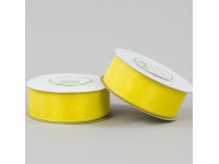 Wstążka organza ŻÓŁTY JASNY 25 mm x 22,75m - 1 rolka 