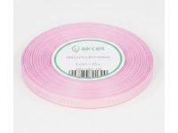 Wstążka rypsowa RÓŻOWA 6 mm x 22,75m - 1 rolka 
