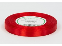 Wstążka satyna CZERWONA 12mm x 32m