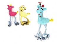 Zabawka dla psa kota szarpak pluszowy żyrafa piszcząca 30x12,5cm