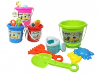 Zabawka do piasku WIADERKO z akcesoriami 6 el.17x17 cm mix kolor