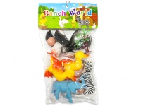 Zabawka, figurka ZWIERZĘTA (1 szt ok. 12 cm) kpl. 6 szt w folii +jajka, roślinka