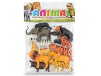 Zabawka, figurka ZWIERZĘTA DZIKIE (1 szt ok. 9 cm) kpl. 12 szt w folii