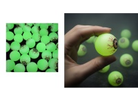 Zabawka, gadżet PIŁKA, piłeczka kauczukowa OKO fluorescencyjna 3 cm - 1 szt